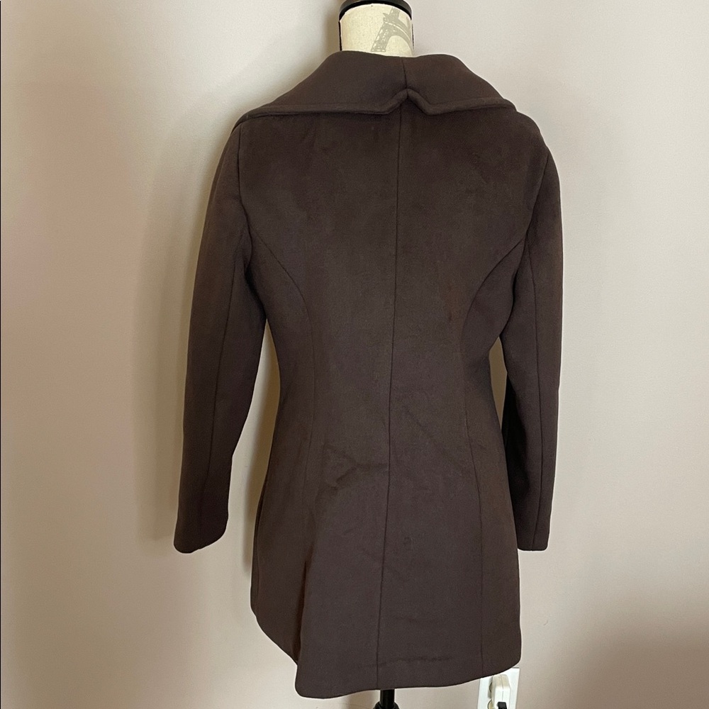 Soia & Kyo Chocolate Brown Knee-Length Wool Blend Coat - Picture 2 of 8